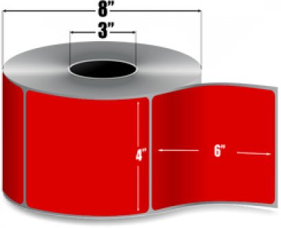 Intermec E07267-PMS WARM RED Barcode Label