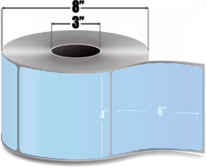 AirTrack® ATTFC-4-6-1000-BL Barcode Label