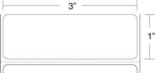 AirTrack® 3010DC-P2.34M1-R Barcode Label